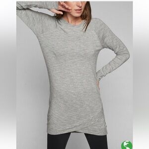 Athleta Light Gray Long Sleeve Top